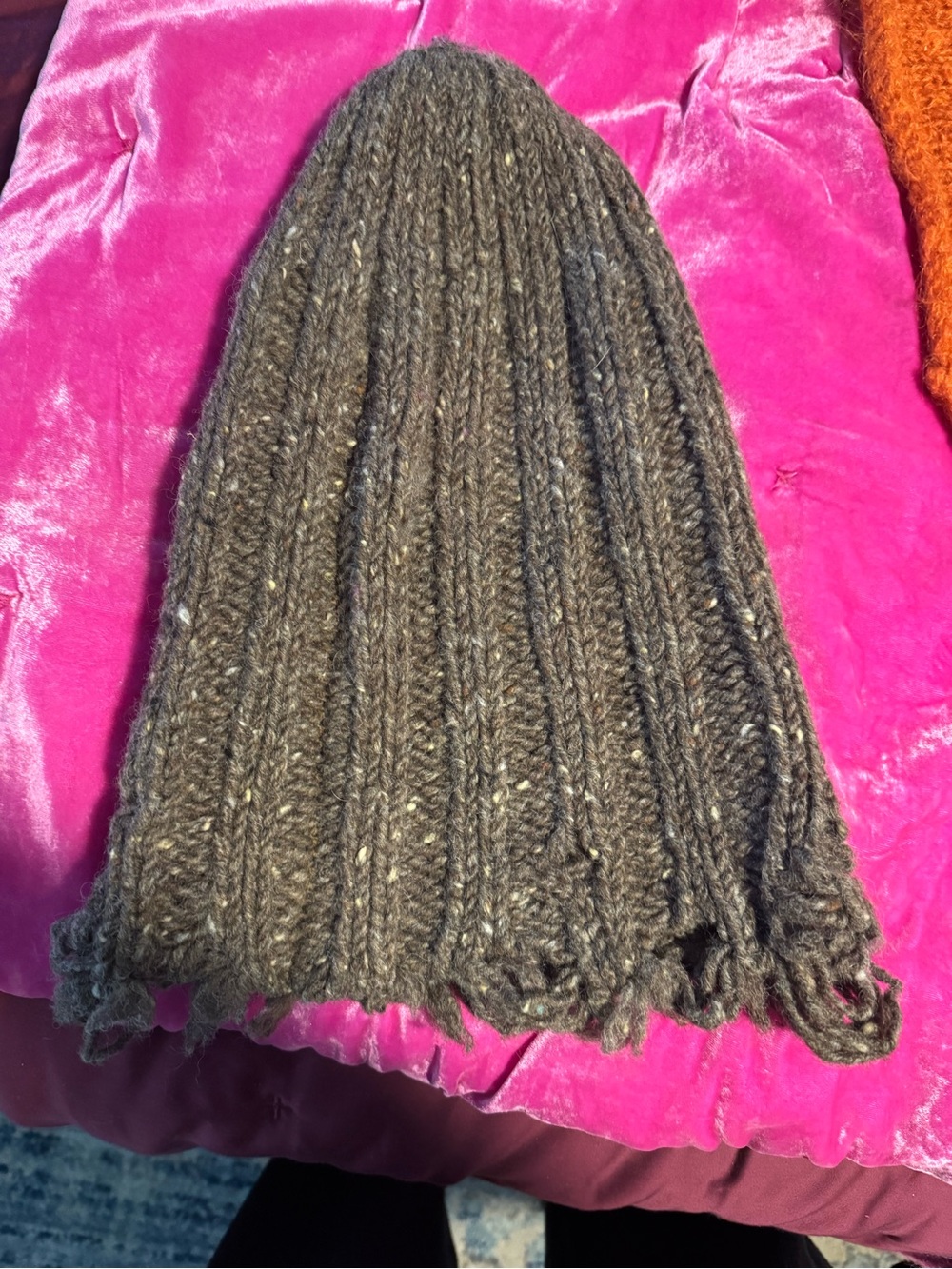 R13 Distressed Chunky Knit Beanie NWT NBW